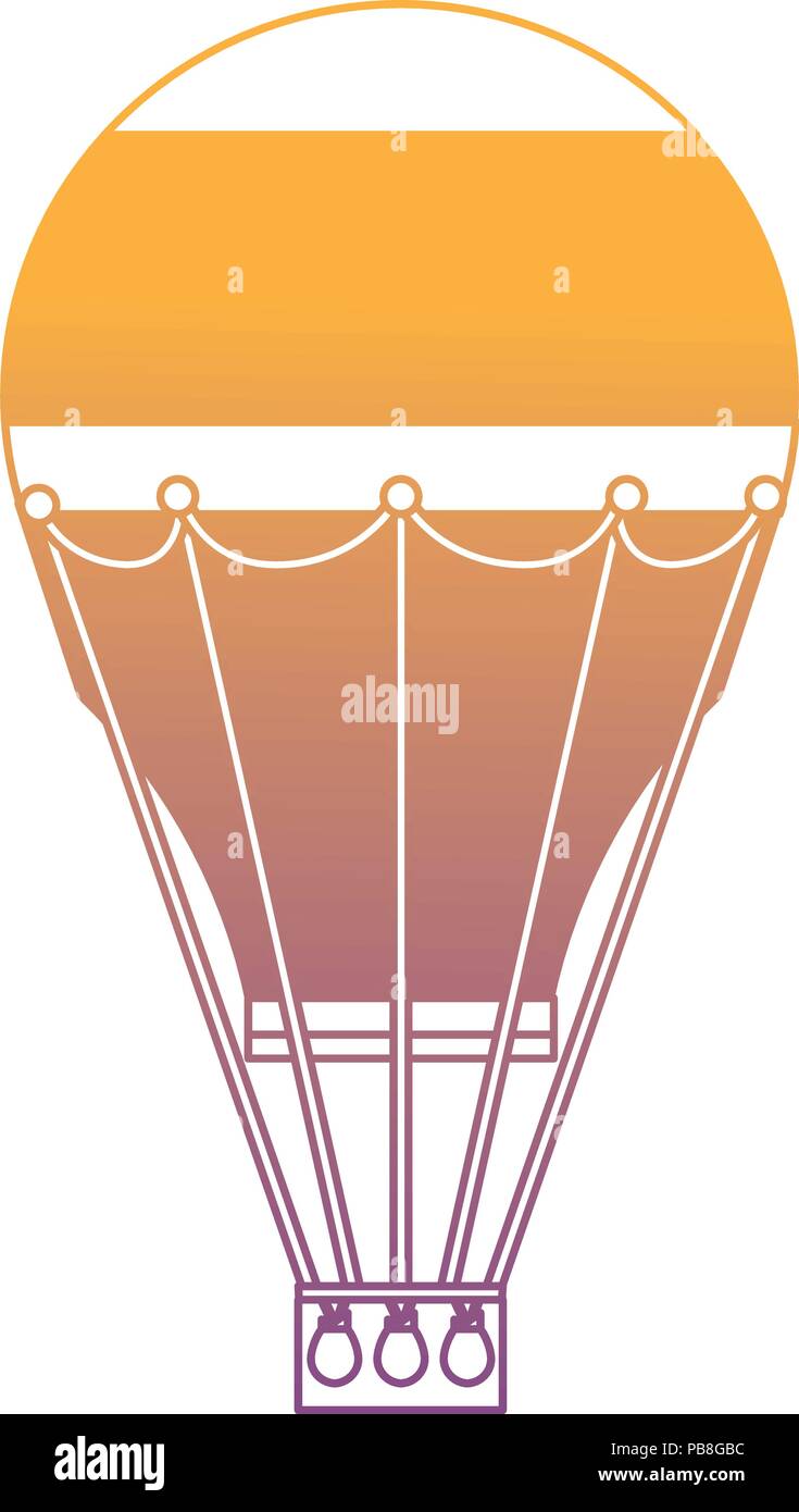 hot air balloon icon over white background, vector illustration Stock ...