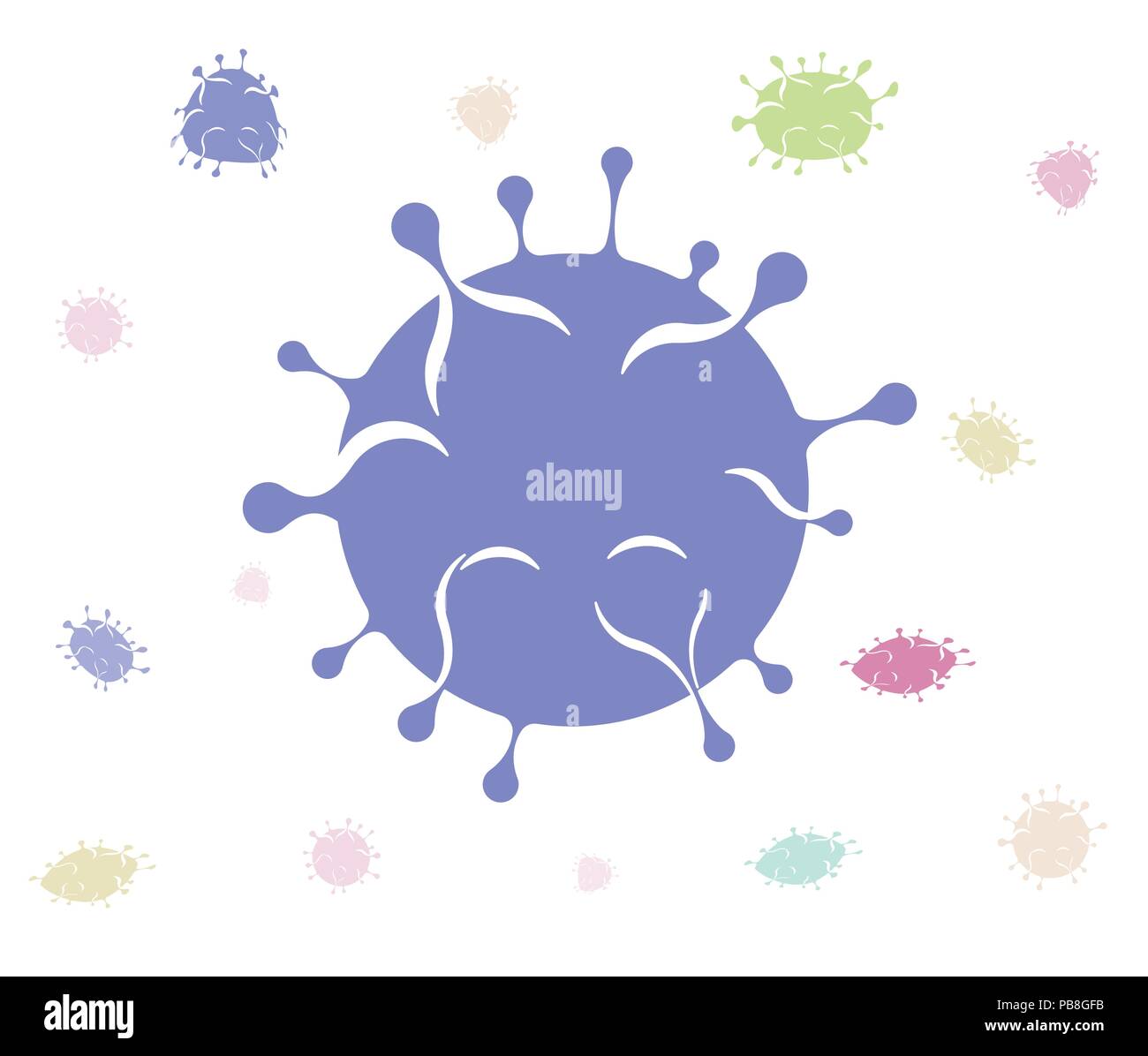 Pattern Print Virus Bacteria Backpack main image 0