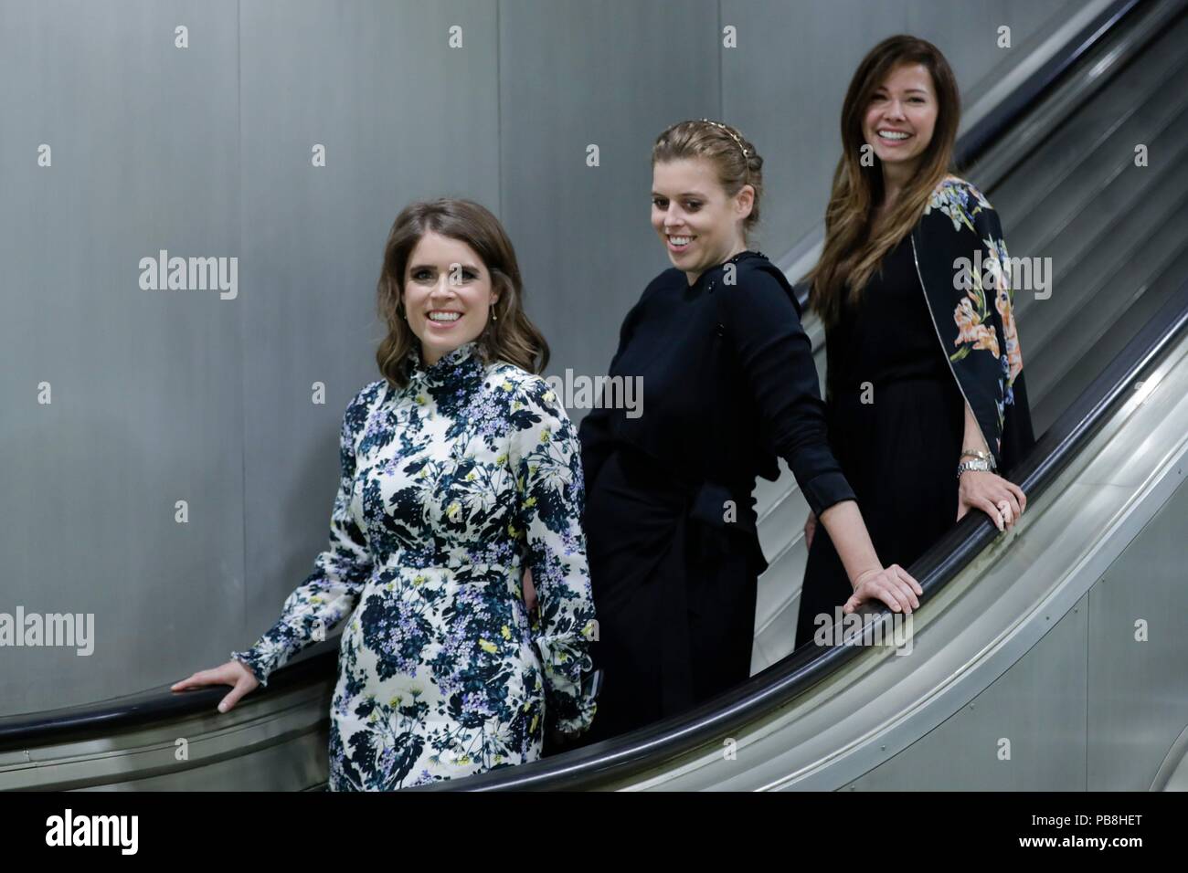 United Nations, New York, USA, July 26, 2018 - Princess Eugenie and her Sister Princess Beatrice of York During the NEXUS Meeting today at the UN Headquarters in New York City. Photos: Luiz Rampelotto/EuropaNewswire | usage worldwide Credit: dpa picture alliance/Alamy Live News Stock Photo