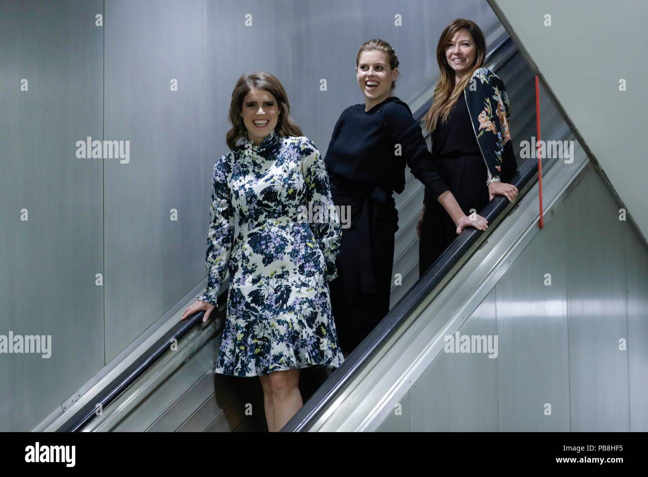 United Nations, New York, USA, July 26, 2018 - Princess Eugenie and her Sister Princess Beatrice of York During the NEXUS Meeting today at the UN Headquarters in New York City. Photos: Luiz Rampelotto/EuropaNewswire | usage worldwide Credit: dpa picture alliance/Alamy Live News Stock Photo