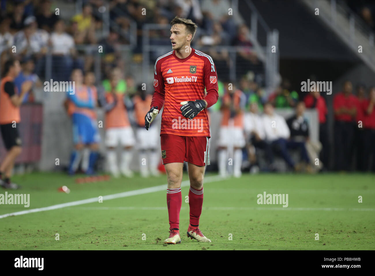 Los Angeles, CA, USA. 26th July, 2018. Los Angeles FC goalkeeper Tyler  Miller #1 during the Los Angeles Football Club vs LA Galaxy at BANC OF  CALIFORNIA Stadium in Los Angeles, Ca