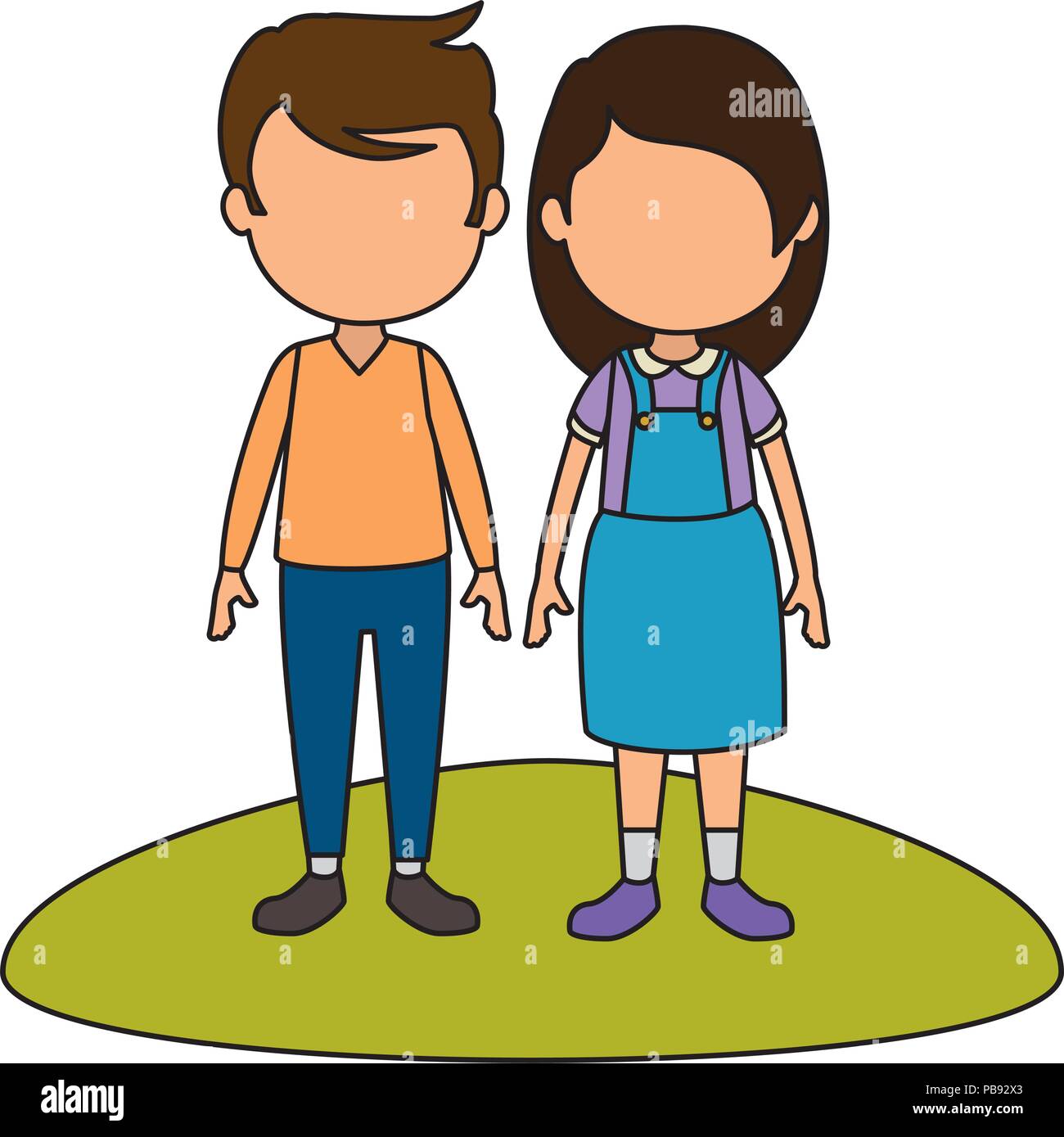 cute and little kids characters vector illustration design Stock Vector ...