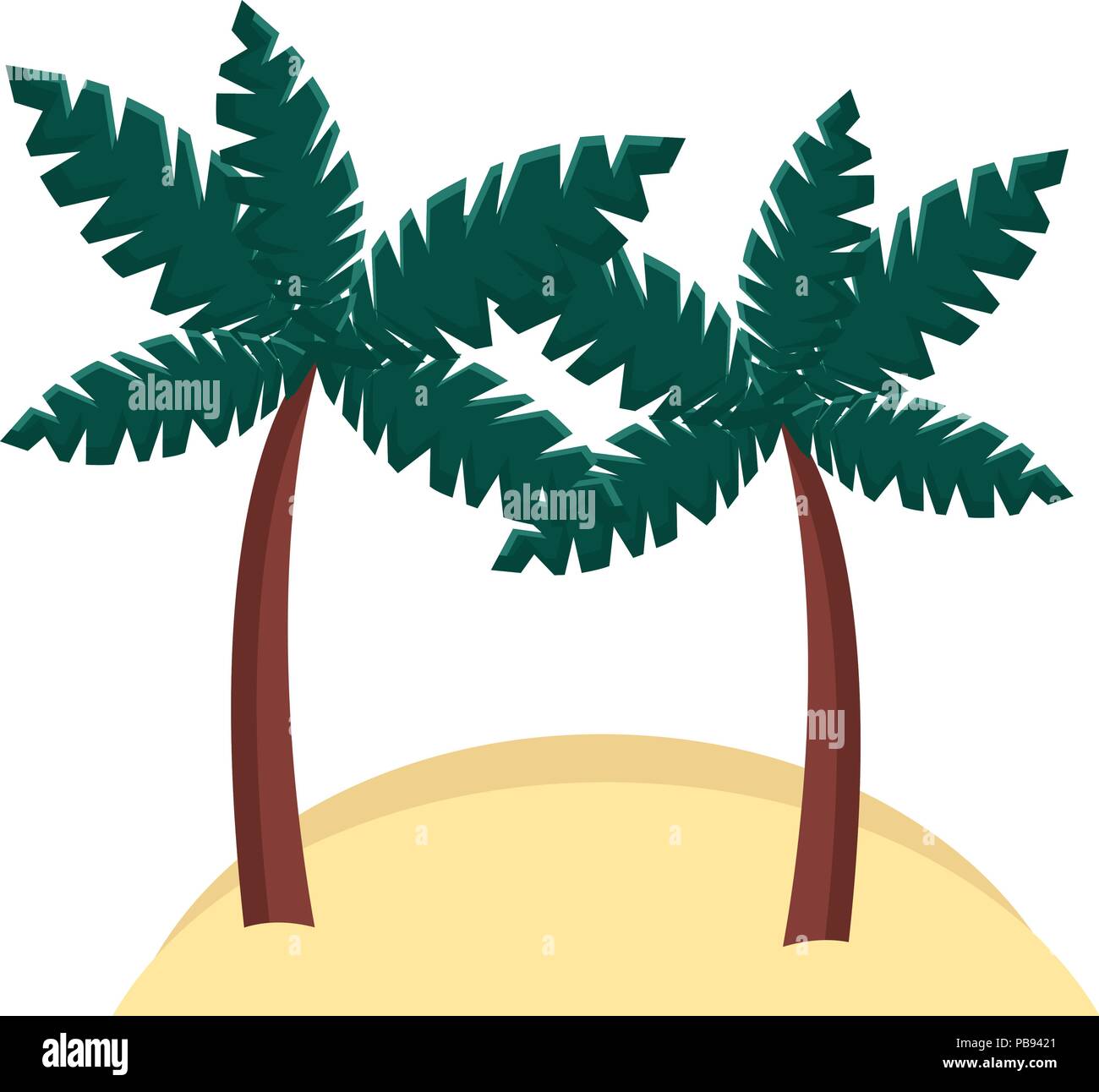 tree palms beach scene vector illustration design Stock Vector Image ...