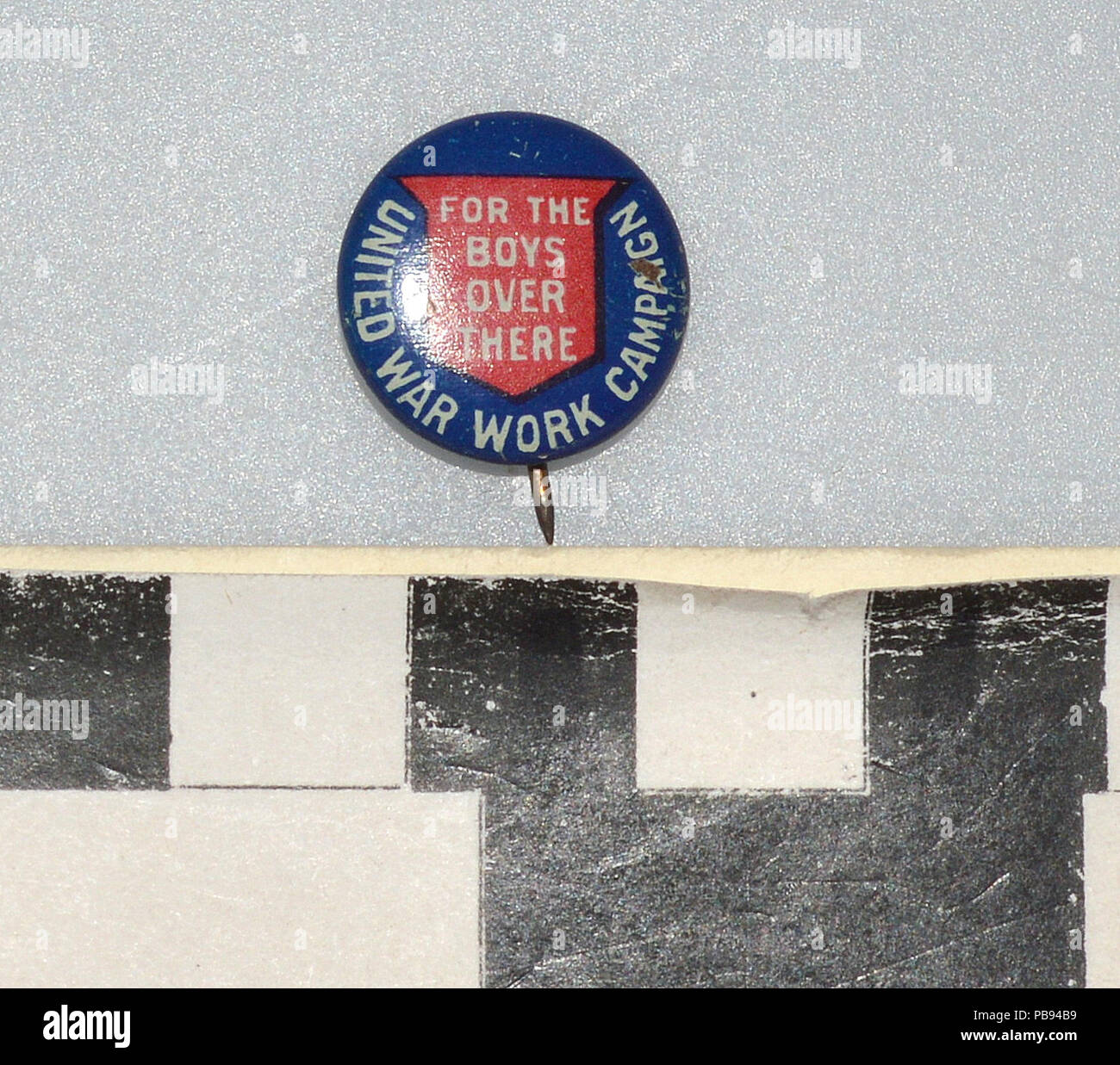 1871 World War I United War Work Campaign Pin Stock Photo