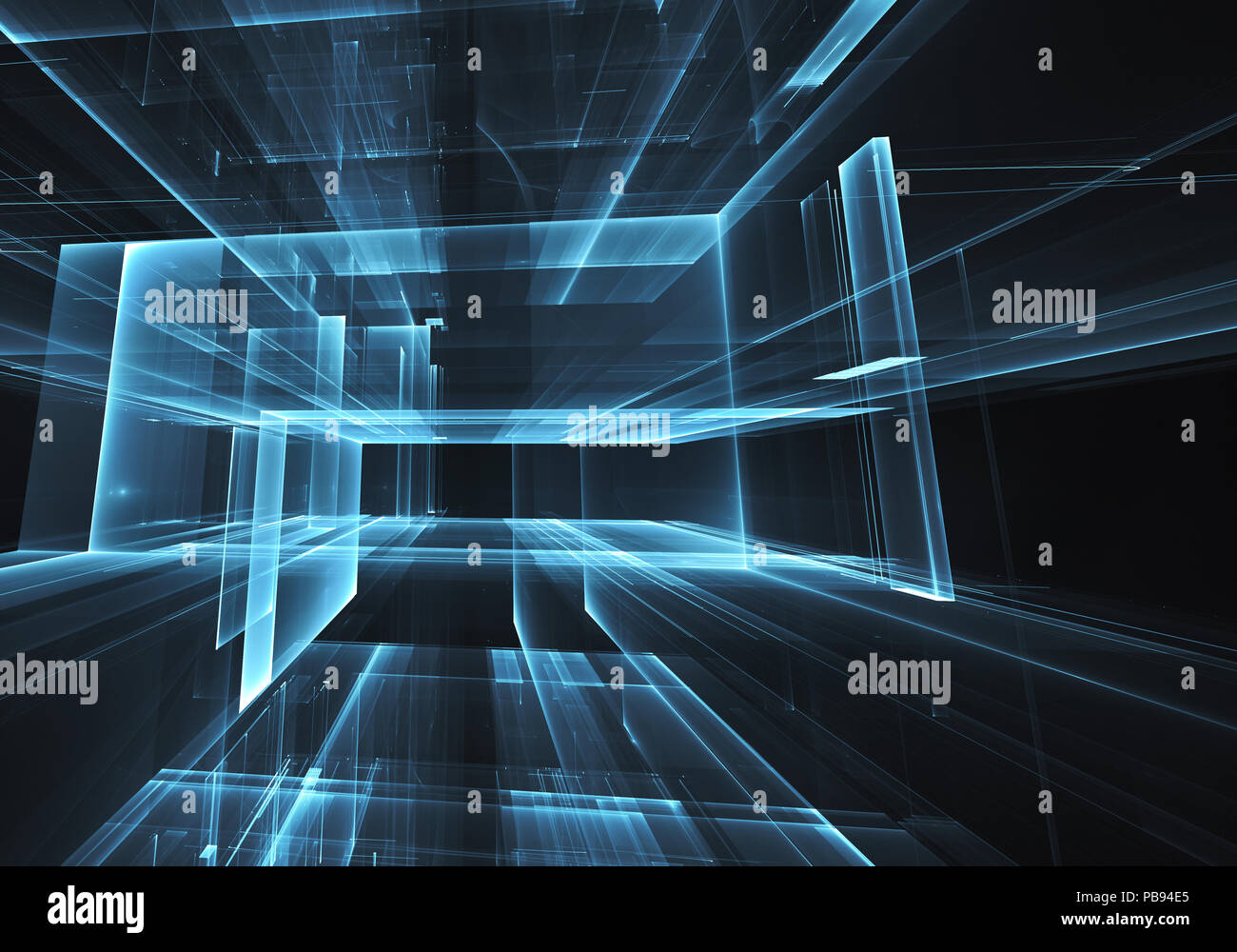 Abstract technology 3D illustration Stock Photo - Alamy