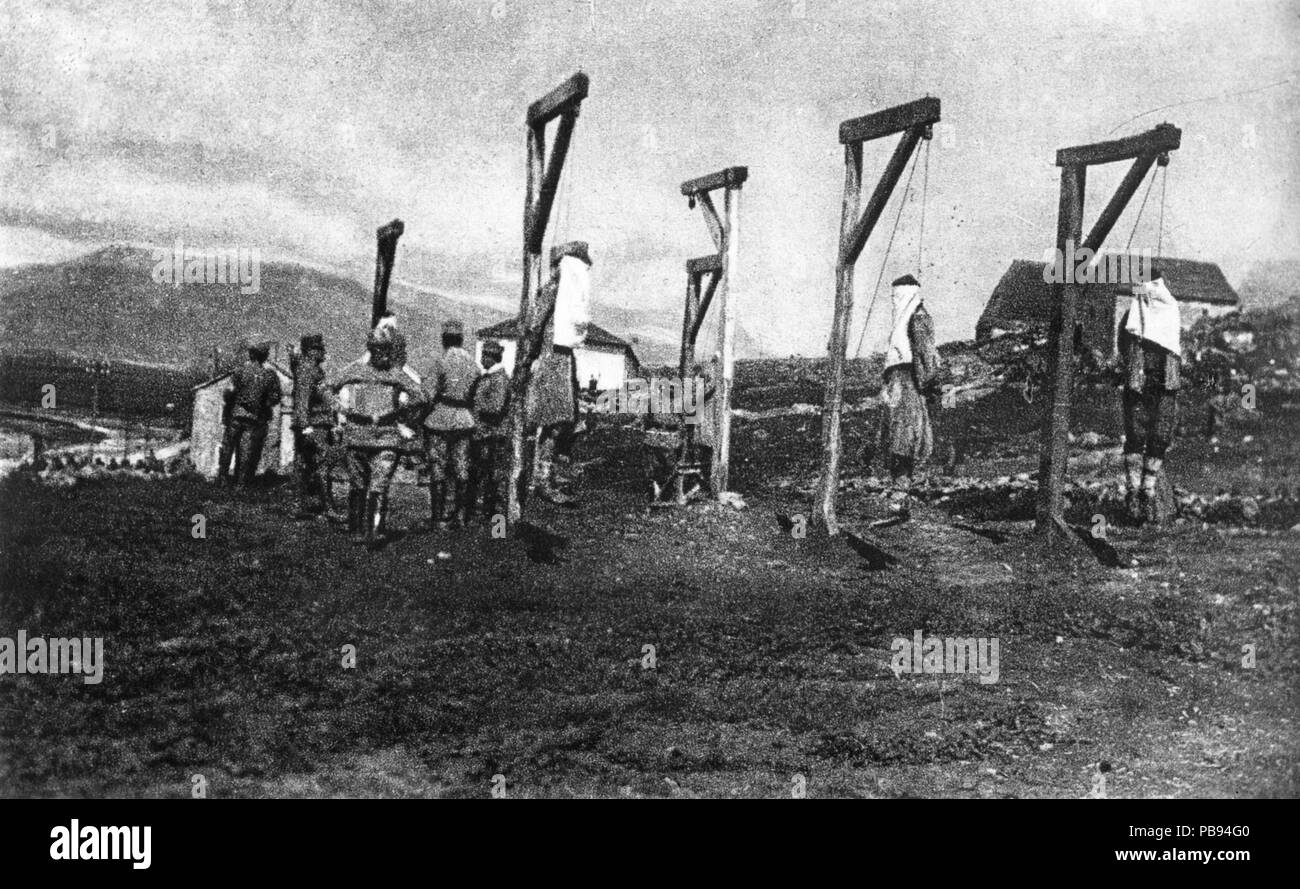 741 Hanging of Serbs in Trebinje 1914 Stock Photo
