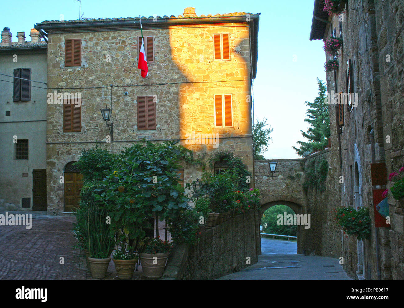 At Pienza - Italy - on 08/30 /2011 - the old town with its renaissance ...