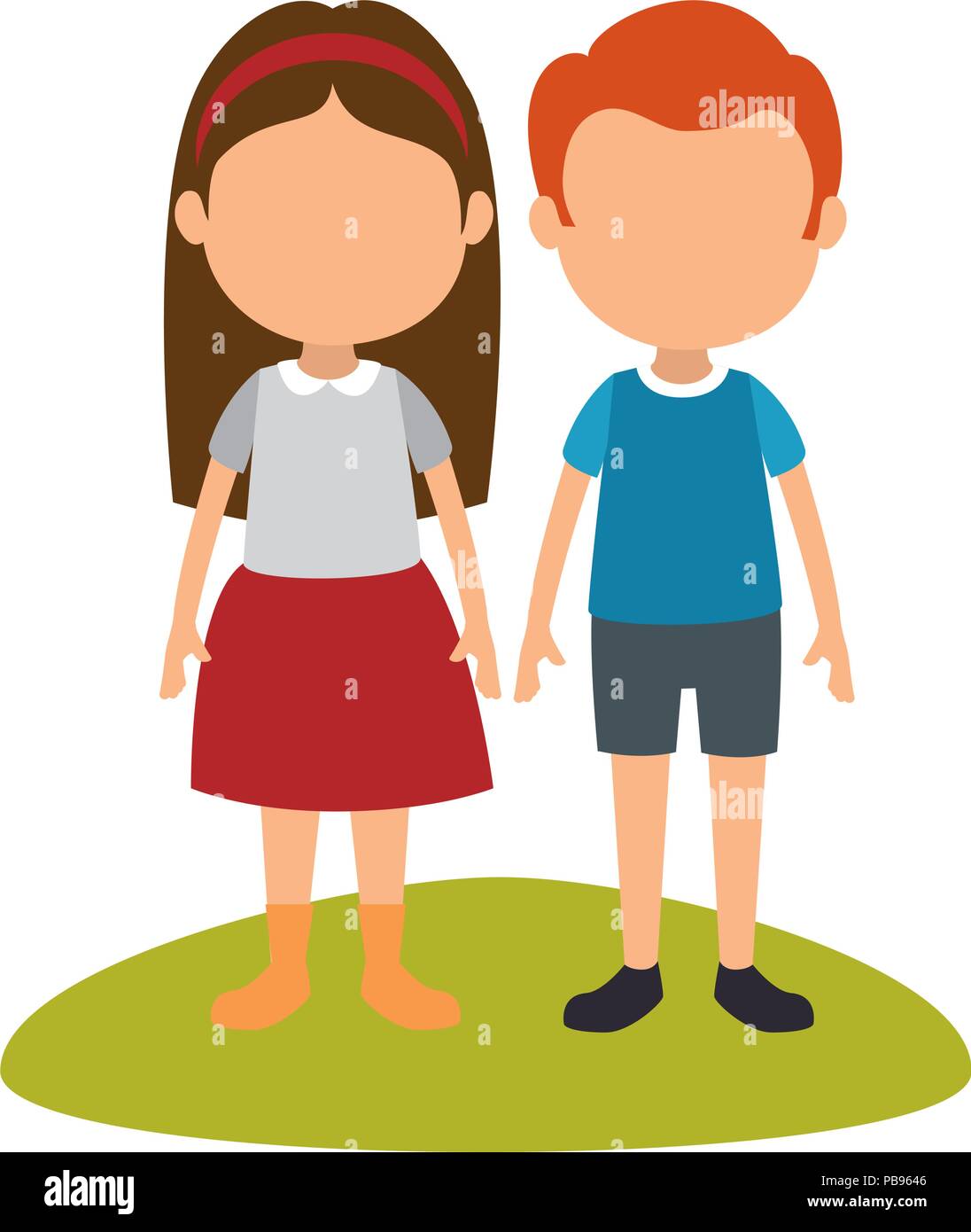 cute and little kids characters vector illustration design Stock Vector ...