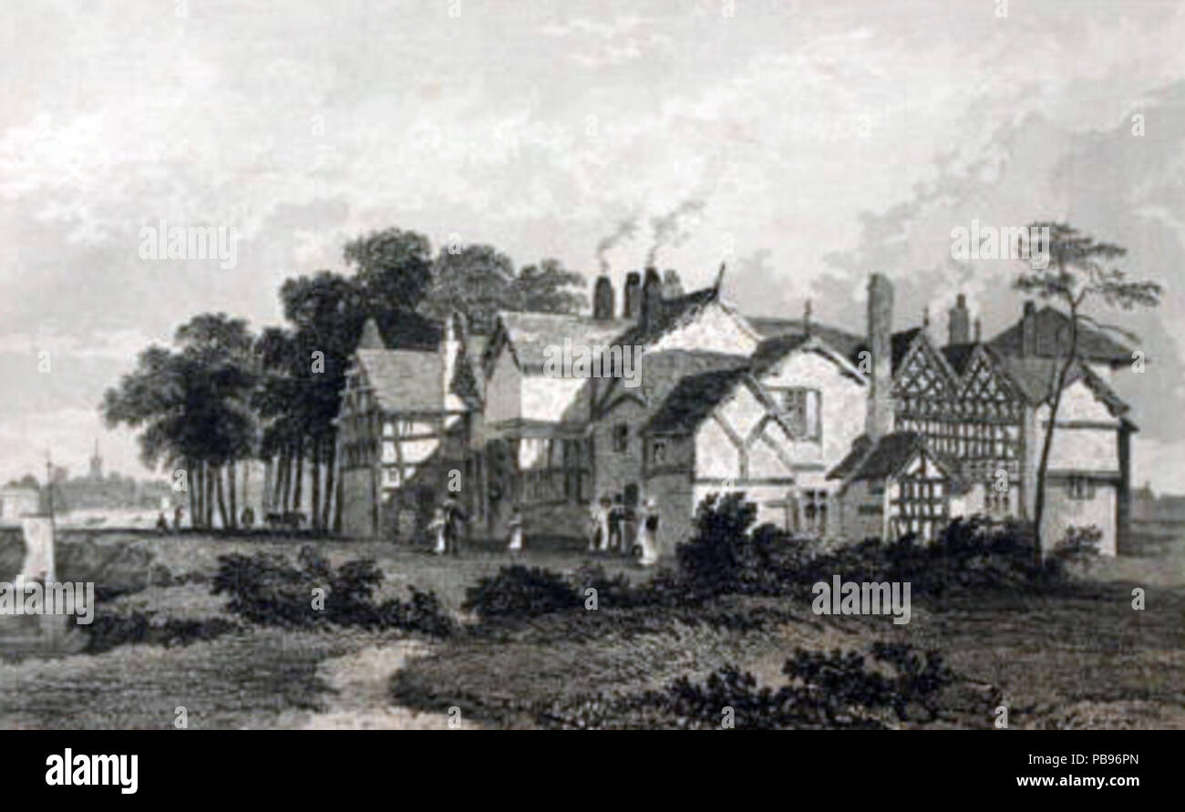 775 Hulme Hall, Manchester, England, c.1830 Stock Photo