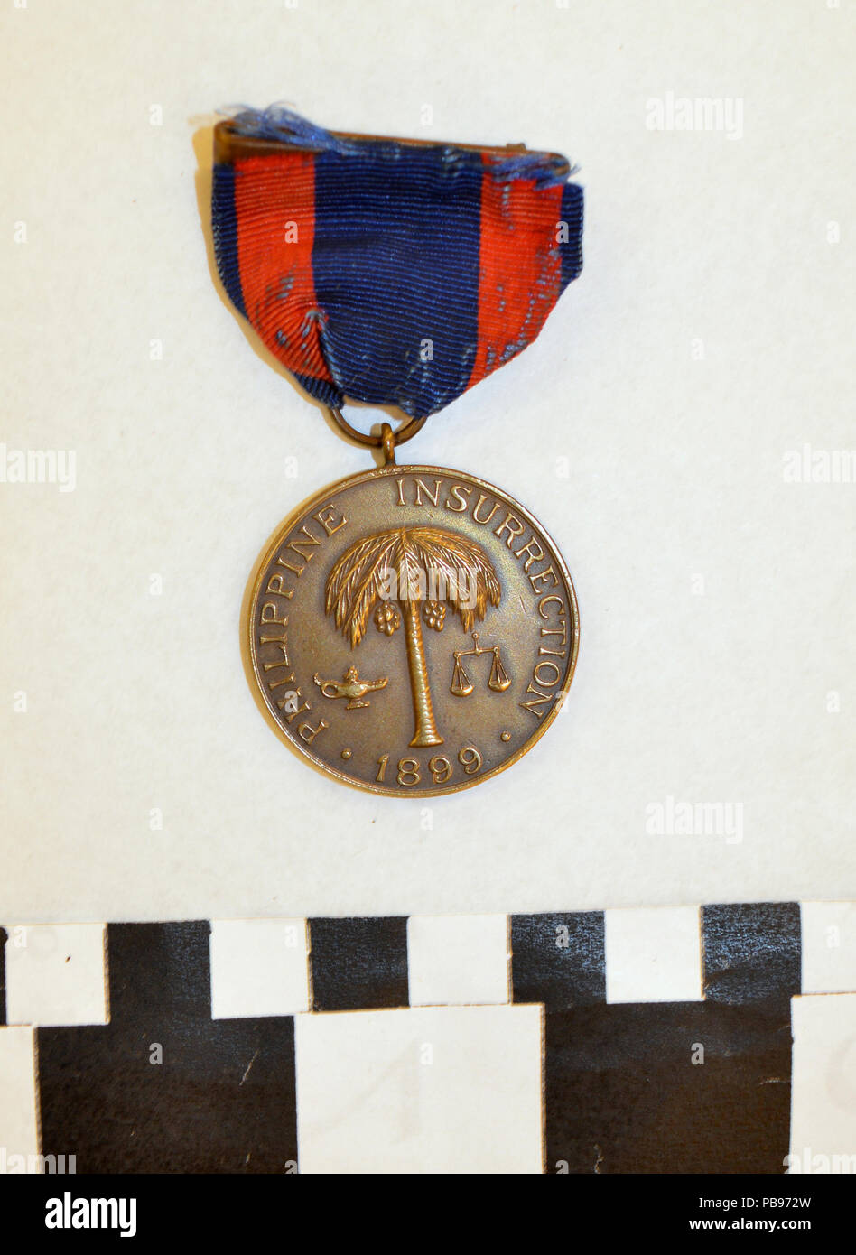 1187 Phillipine Insurrection Medal Issued to Frank M. Rumbold Stock Photo