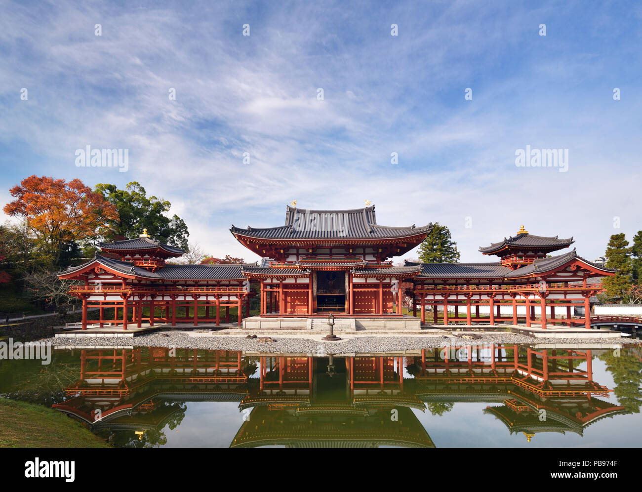 License and prints at MaximImages.com - Byodoin Zen temple Phoenix Hall, Uji, Kyoto, Japan travel stock photo Stock Photo