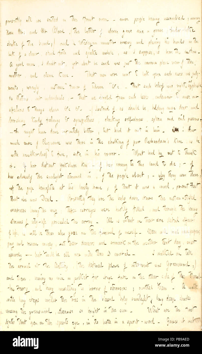 1730 Thomas Butler Gunn Diaries- Volume 2, page 167, August 29, 1851 Stock Photo