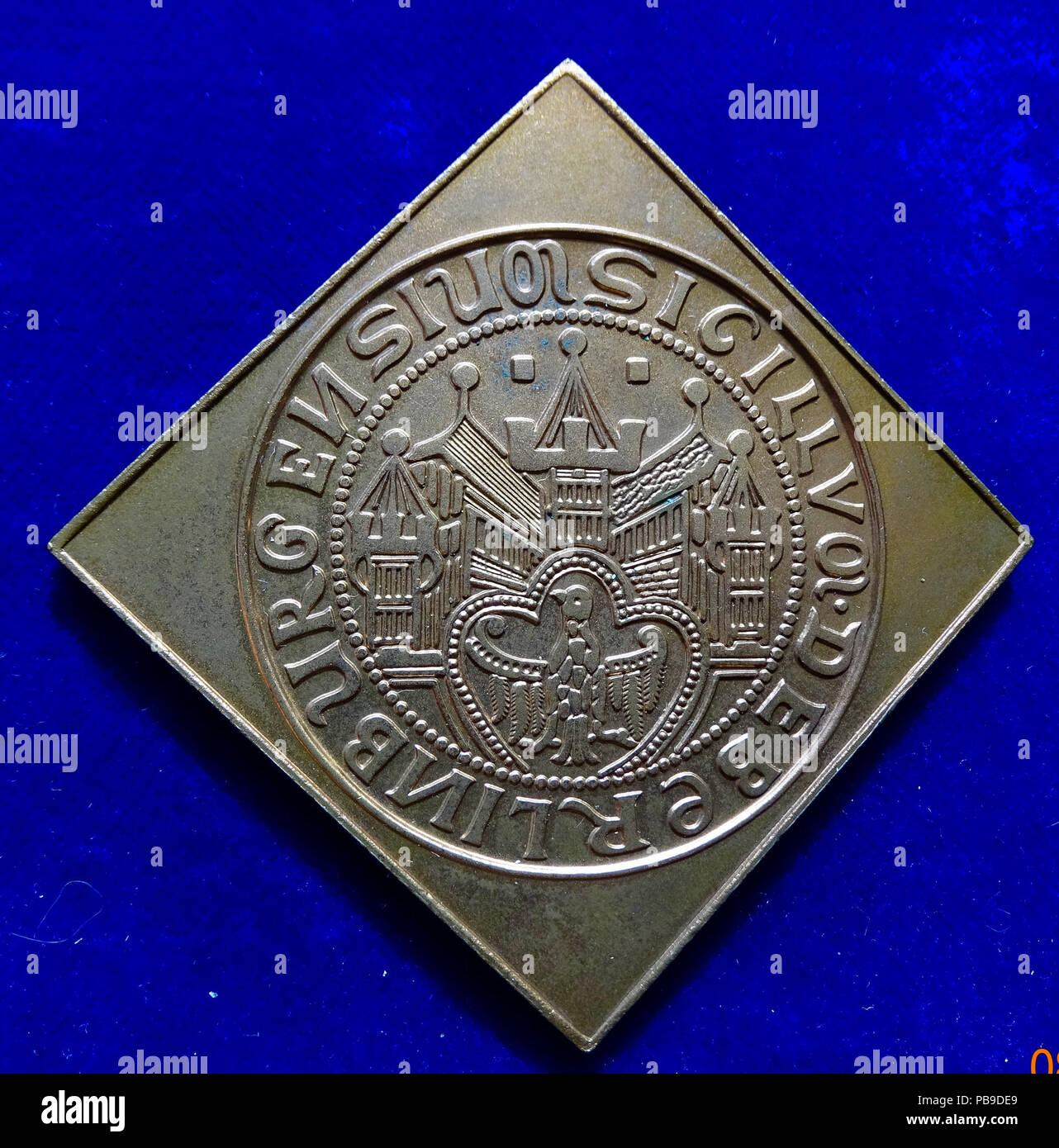 864 Klippe Medal Town Seal Berlin 1253, obverse Stock Photo