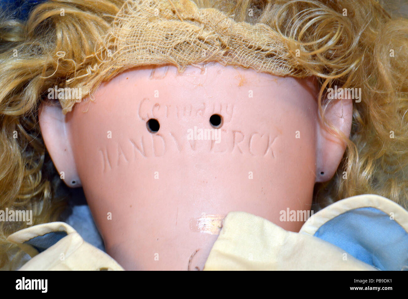 741 Handwerck Bisque Doll with Jointed Composite Body Stock Photo