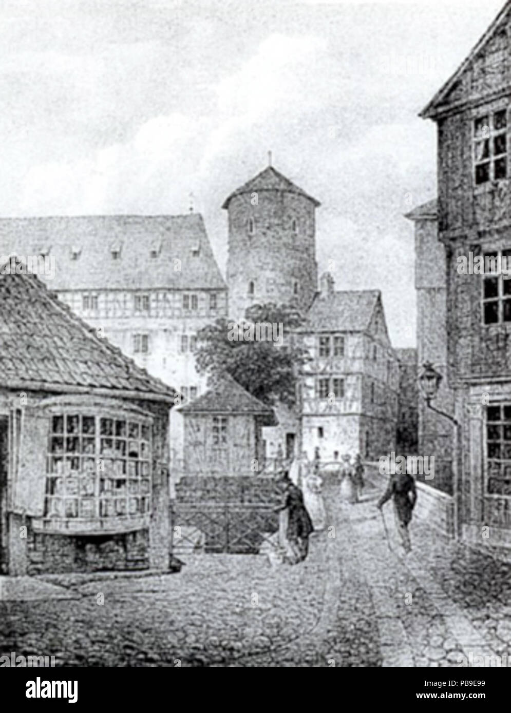 1881 Zeughaus mit Beginenturm von Rudolf Wiegmann Stock Photo
