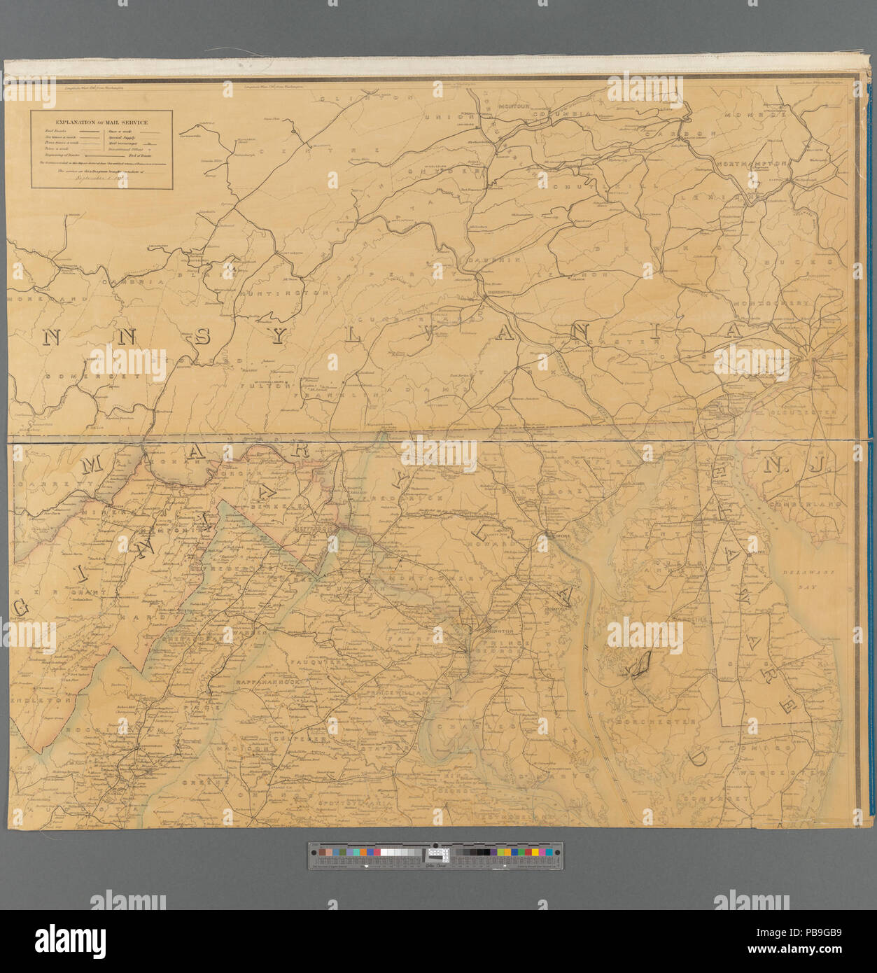 1224 Preliminary post route map of the states of Virginia and West