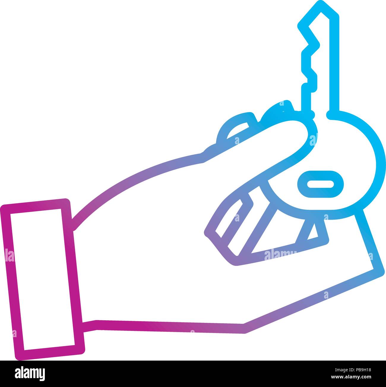hand with key icon Stock Vector Image & Art - Alamy