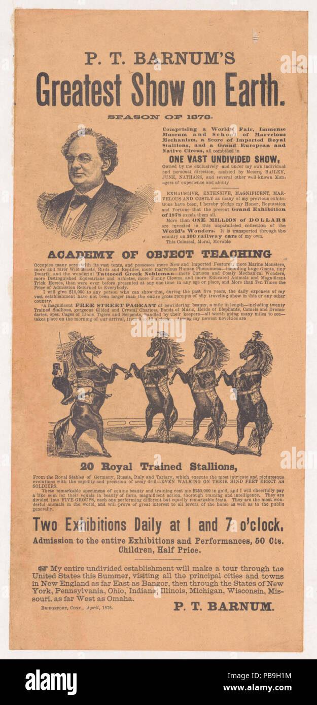 1149 P.T. Barnum's Greatest Show on Earth LCCN2003670116 Stock Photo