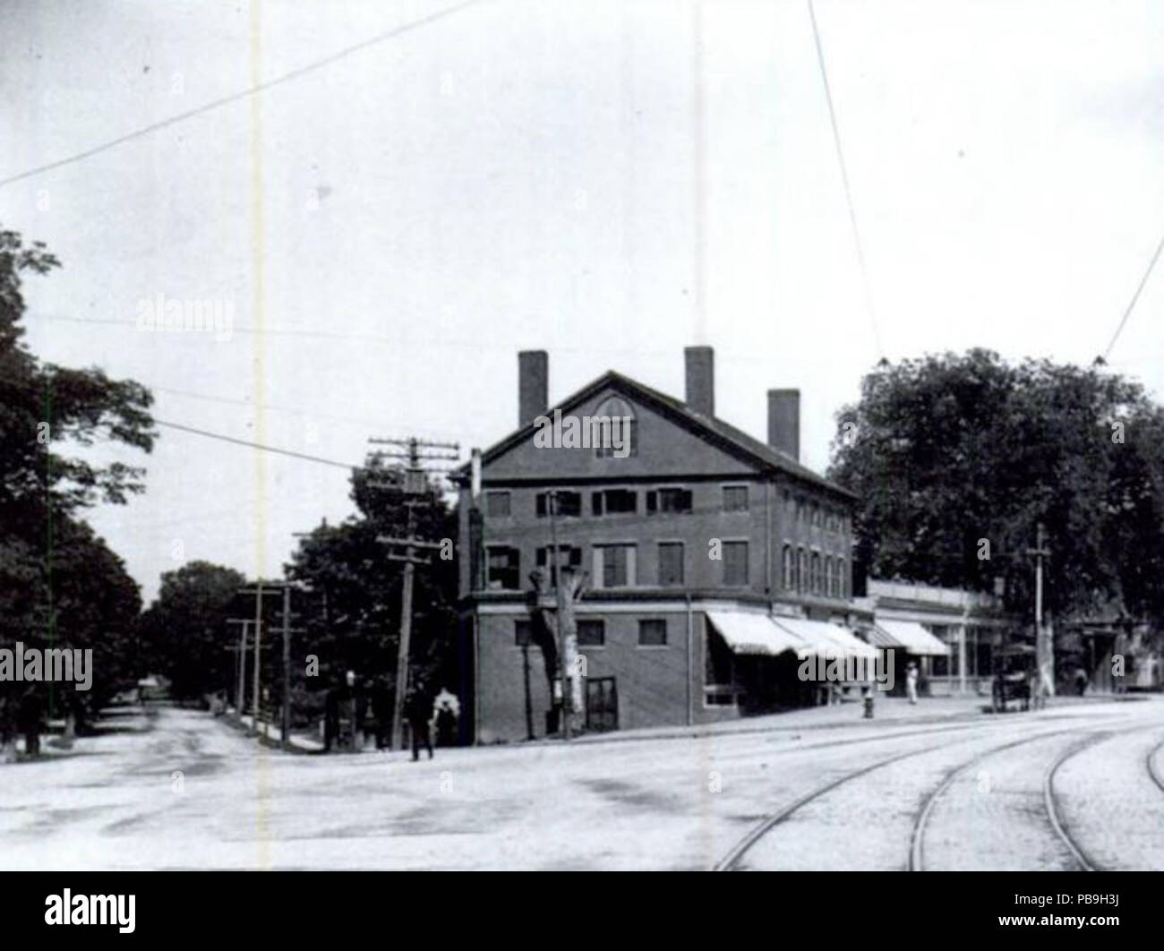 1242 Railroad Hotel in the 1890s Stock Photo