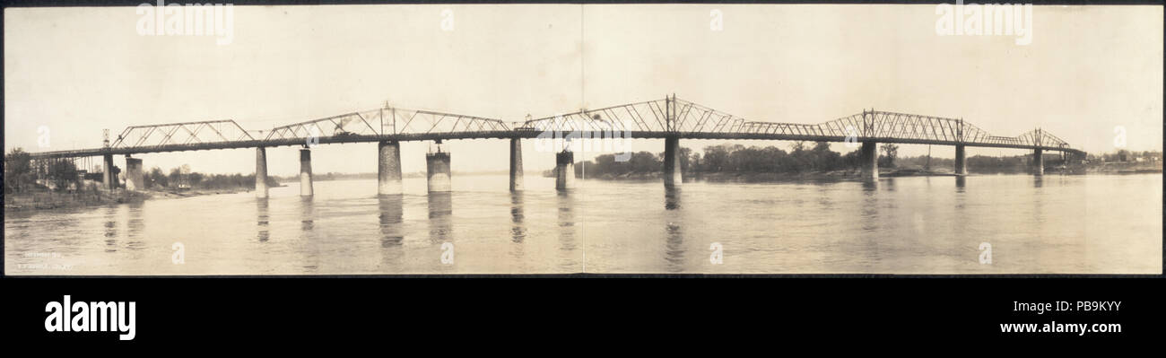 857 Kentucky and Indiana Bridge, Ohio River, Louisville LCCN2007662144 Stock Photo