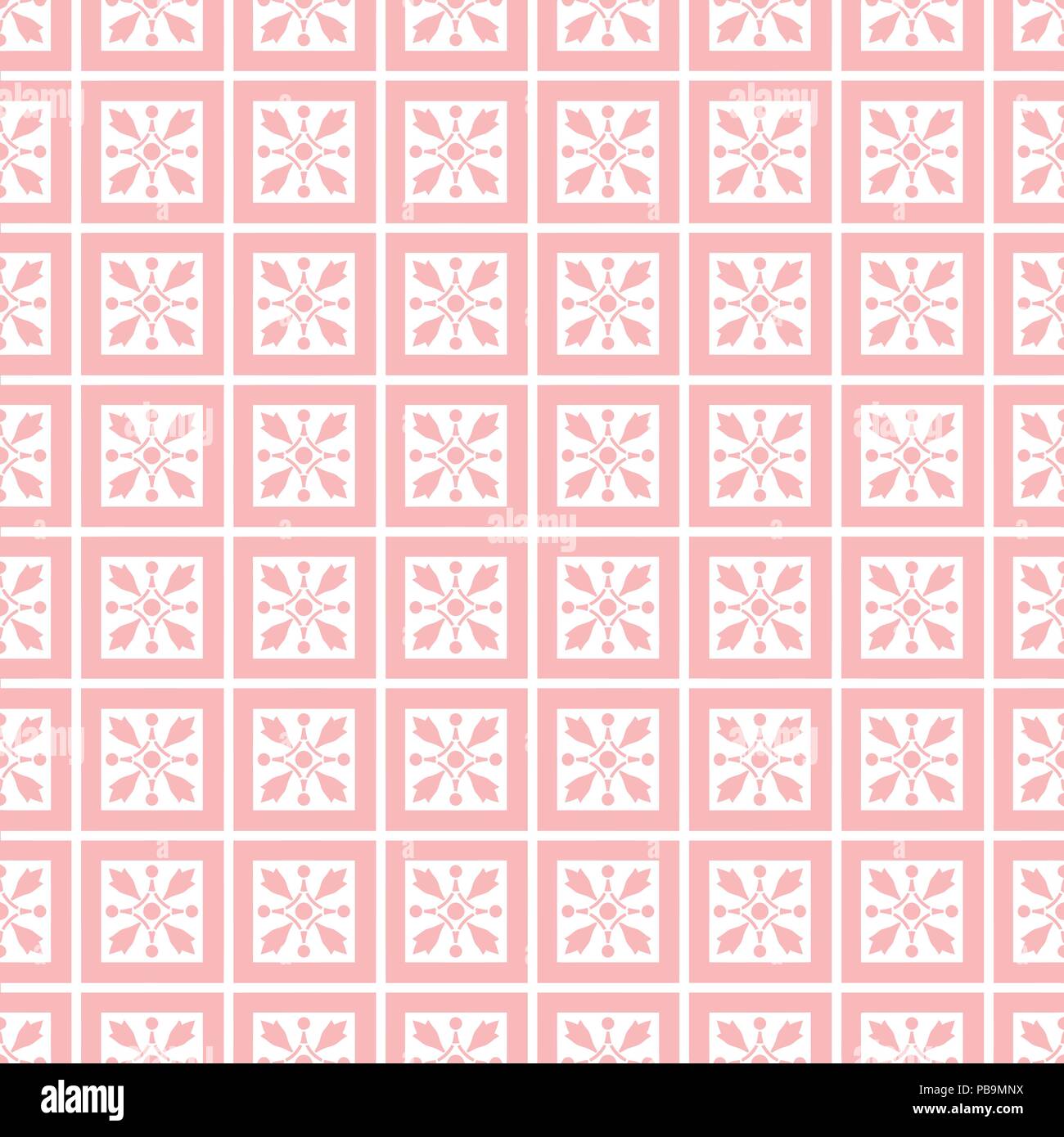 Abstract pink background white flowers Stock Vector Images - Alamy