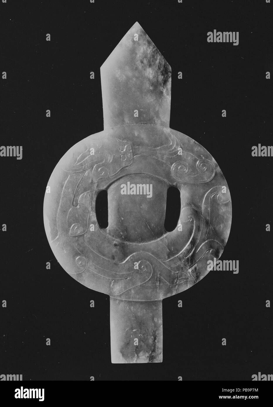 Pendant. Culture: China. Dimensions: L. 5 3/4 in. (14.6 cm); W. 3 1/8 in. (7.9 cm). Date: 20th century. Museum: Metropolitan Museum of Art, New York, USA. Stock Photo