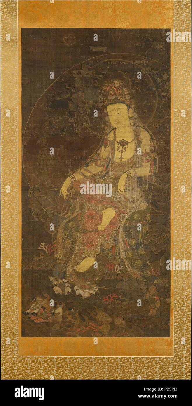 明洪武十八年彩繪木雕水月觀音菩薩像（柳木胎）, Bodhisattva