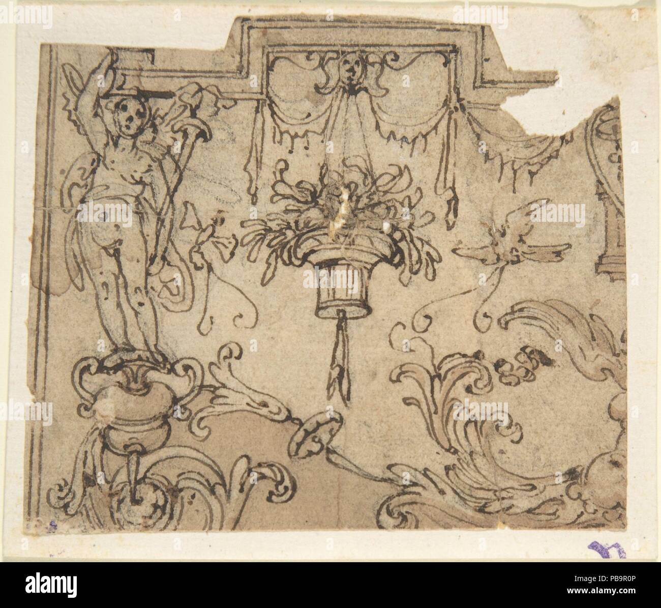 Grotesque Drawings Fragment of a Scheme with Grotesque Decorations; Fragment of an ...