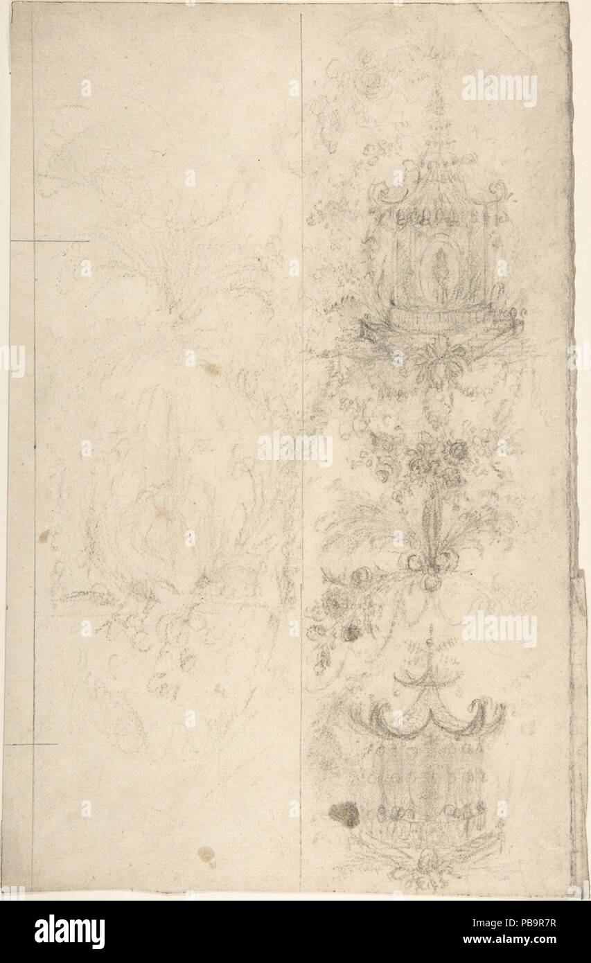 Chinoiserie panel. Artist: Anonymous, French, 18th century. Dimensions: 14 1/4 x 9 3/8 in.  (36.2 x 23.8 cm). Date: 18th century. Museum: Metropolitan Museum of Art, New York, USA. Stock Photo