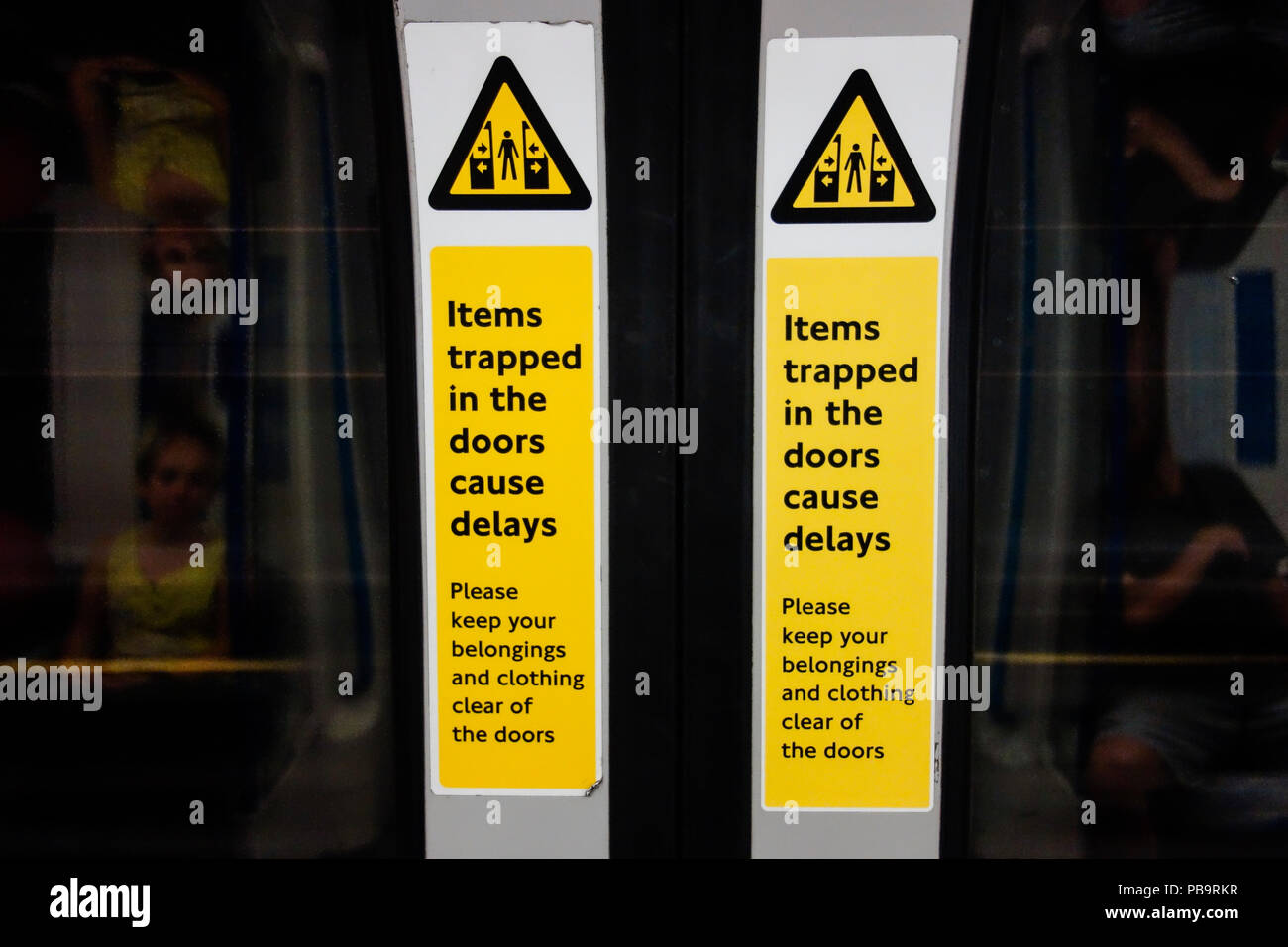 Mind The Doors Closed Doors On A London Underground Tube