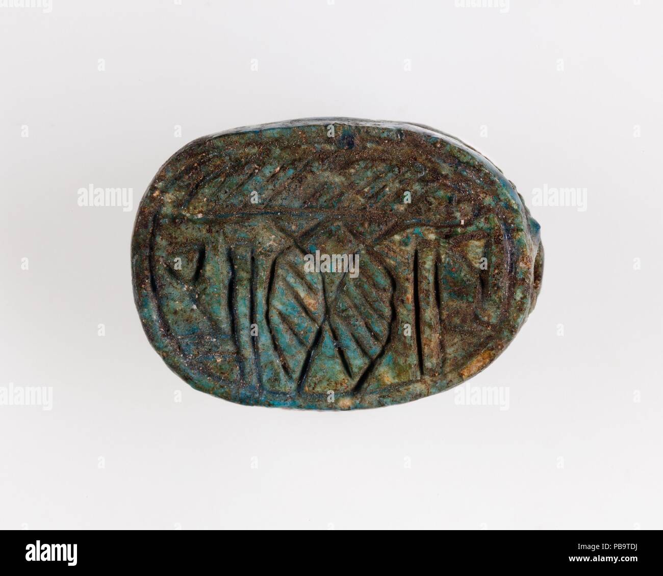 Scarab. Dimensions: L. 2.1 cm (13/16 in). Dynasty: Dynasty 12-18. Date: ca. 1981-1295 B.C.. Museum: Metropolitan Museum of Art, New York, USA. Stock Photo