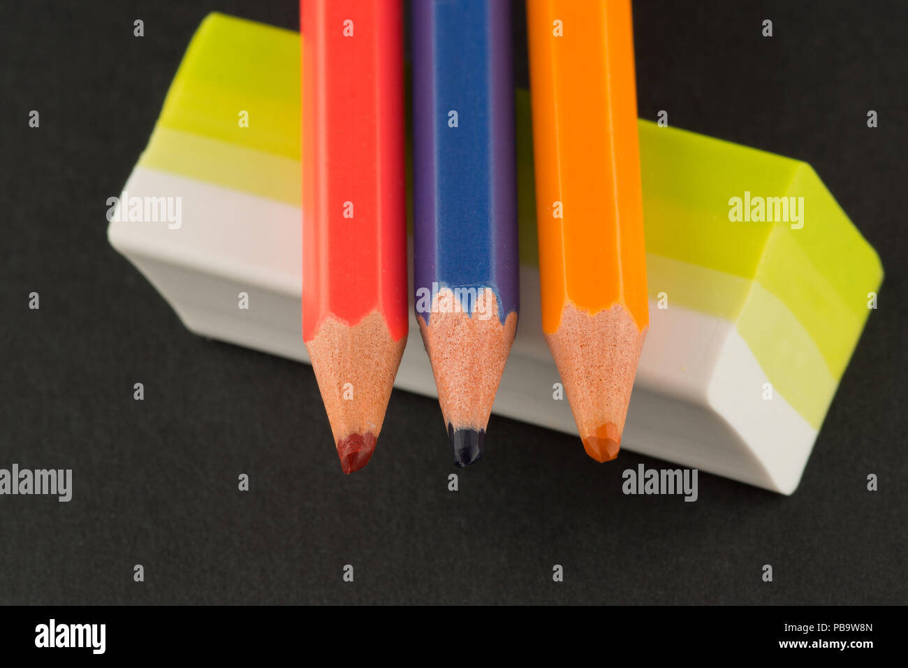 two tone rubber wash close up on neat background Stock Photo
