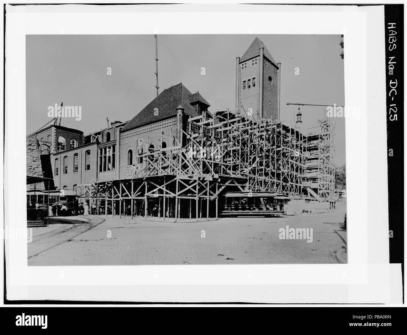 . Historic American Buildings Survey Copy of 1911 Photograph Showing Building Undergoing Alterations (from Leroy O. King's Private Collection) Georgetown - Capital Traction Company Union Station, 3600 M Street Northwest, Washington, District of Columbia, DC 761 Historic American Buildings Survey Copy of 1911 Photograph Showing Building Undergoing Alterations (from Leroy O. King's Private Collection) Georgetown - Capital Traction Company HABS DC,GEO,84-12 Stock Photo