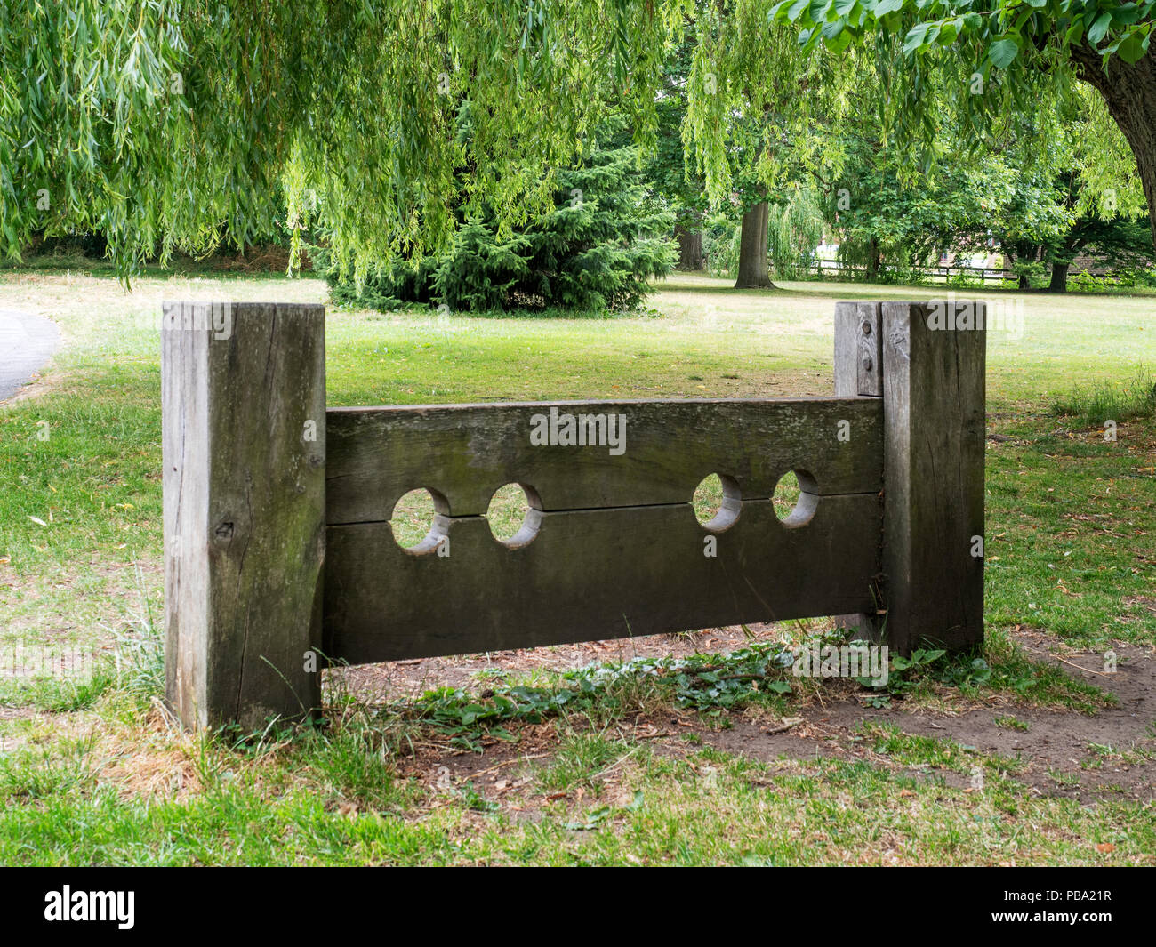 Stocks in the village of Pannal near Harrogate North Yorkshire England Stock Photo