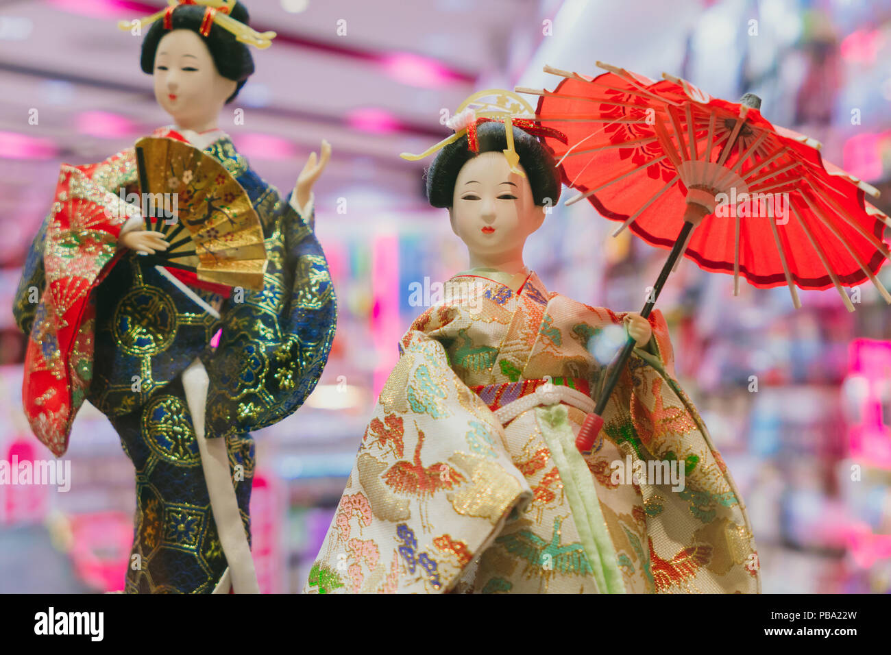 Japanese geisha dolls culture and traditional of asia Stock Photo - Alamy