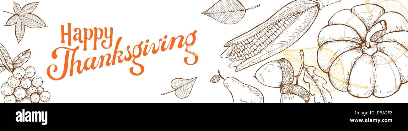 Happy thanksgiving day greeting card template. Thanksgiving poster with ...