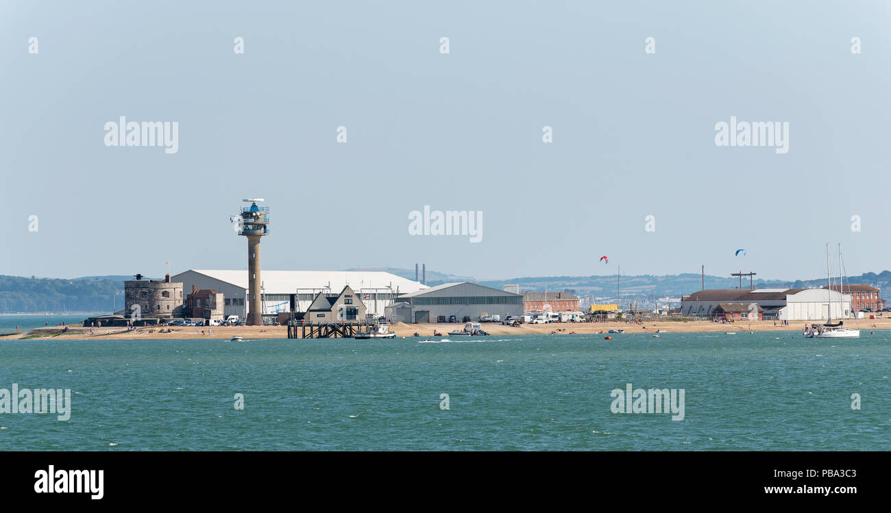 Calshot Activities centre on the shores of the Solent, Calshot Spit