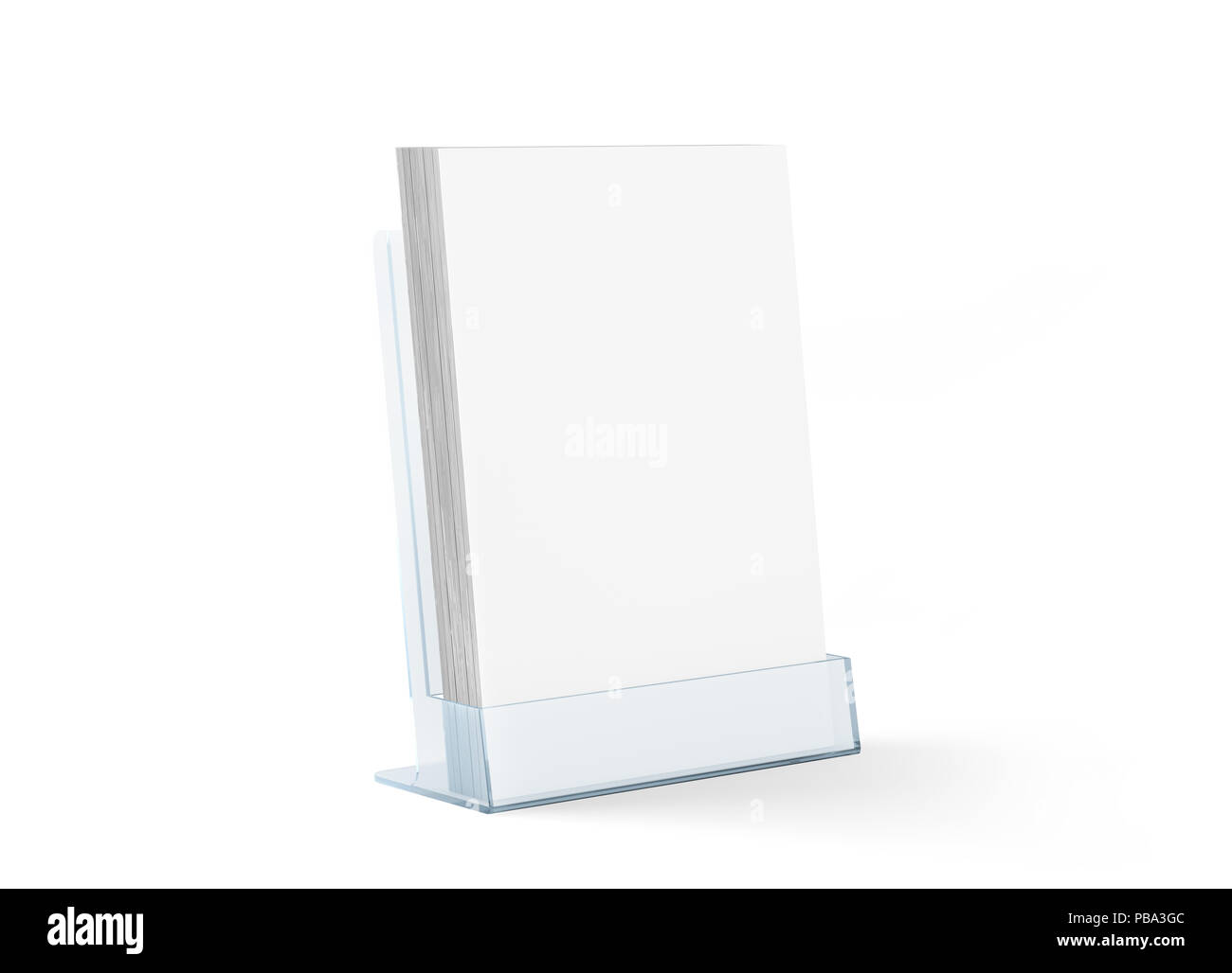 Download Blank Flyer Mockup Glass Plastic Transparent Holder Isolated 3d Rendering Plain Flier Stand In Plexiglass Tray Clear Brochure Holding In Acrylic Po Stock Photo Alamy