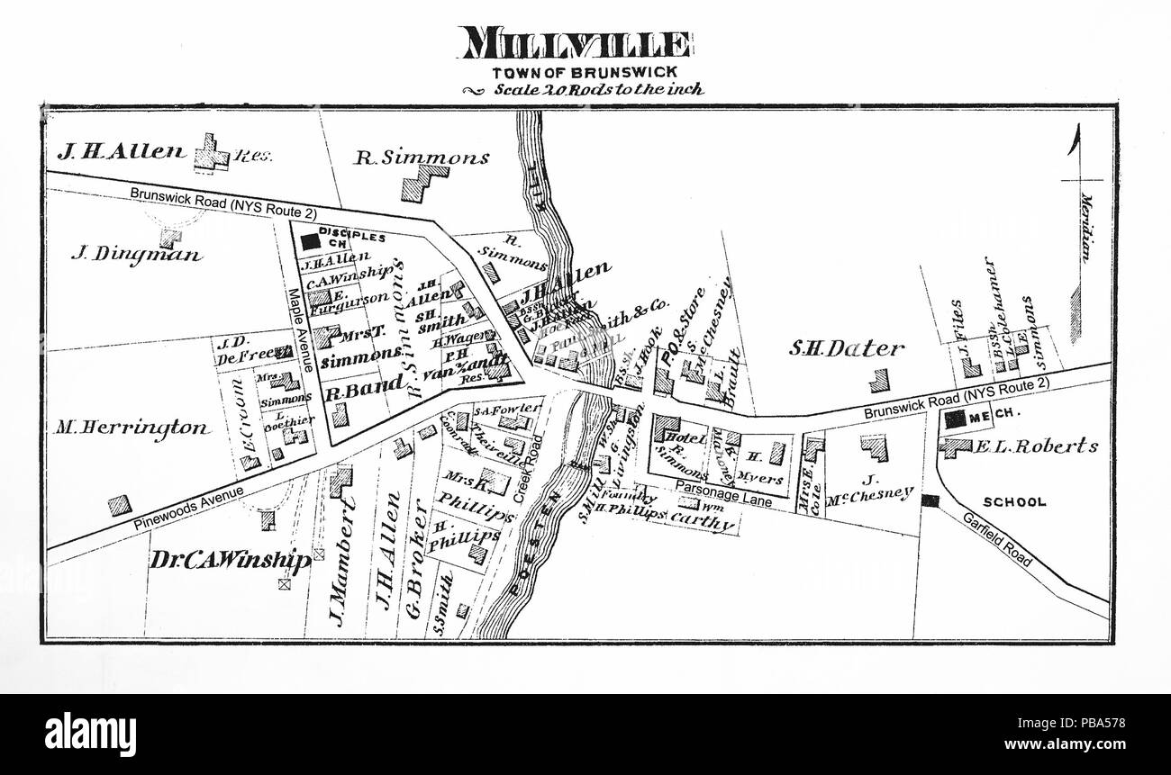 1046 Millville 1876 with labels Stock Photo Alamy