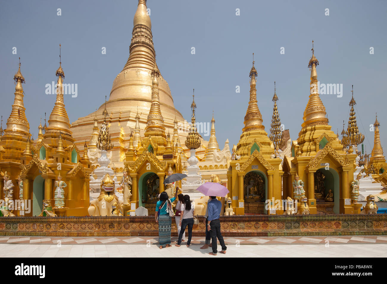 Shwedagon pagoda, Yangon, Myanmar, Asia Stock Photo