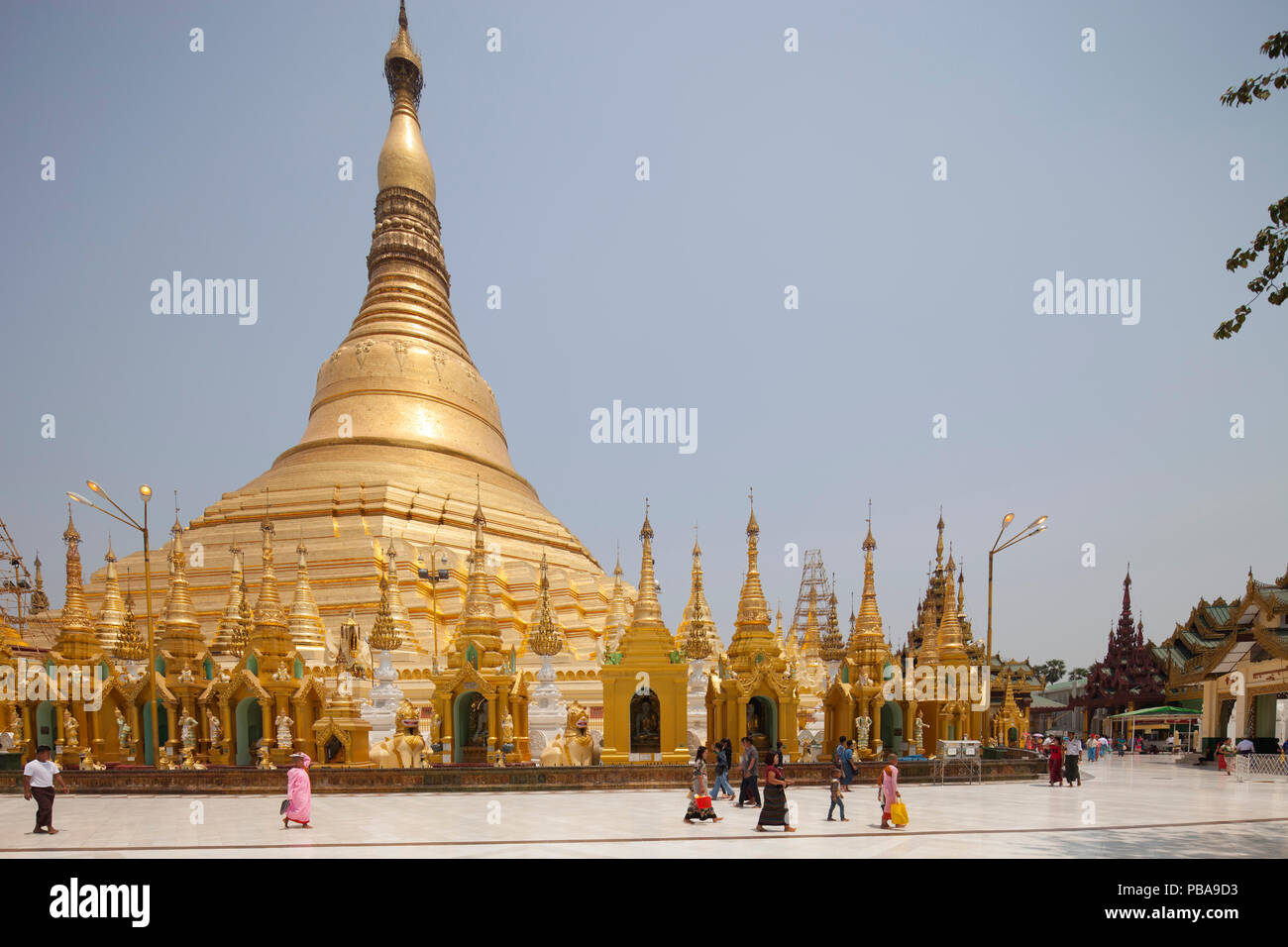 Shwedagon pagoda, Yangon, Myanmar, Asia Stock Photo