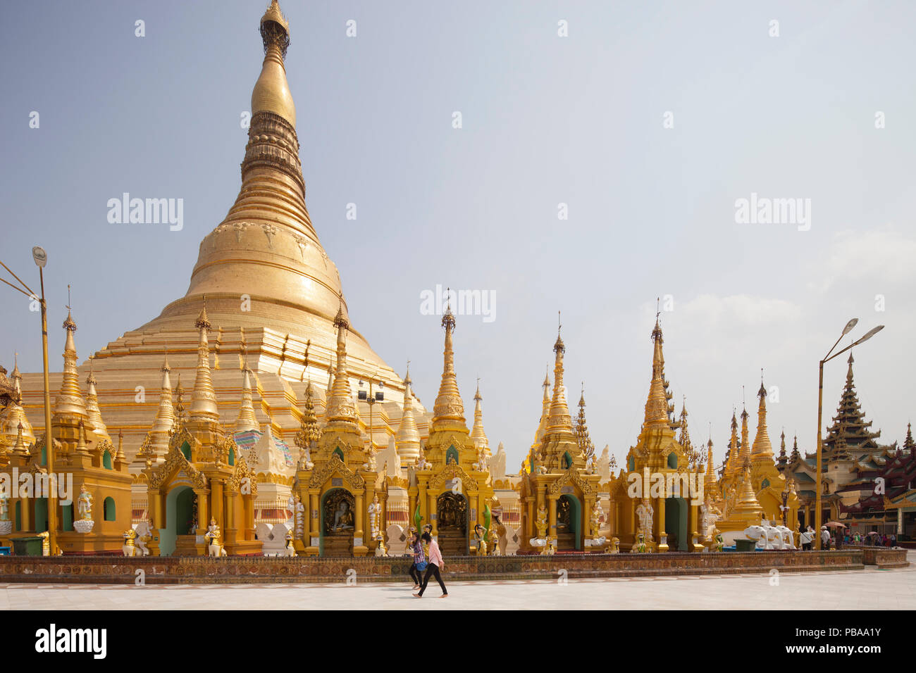 Shwedagon pagoda, Yangon, Myanmar, Asia Stock Photo