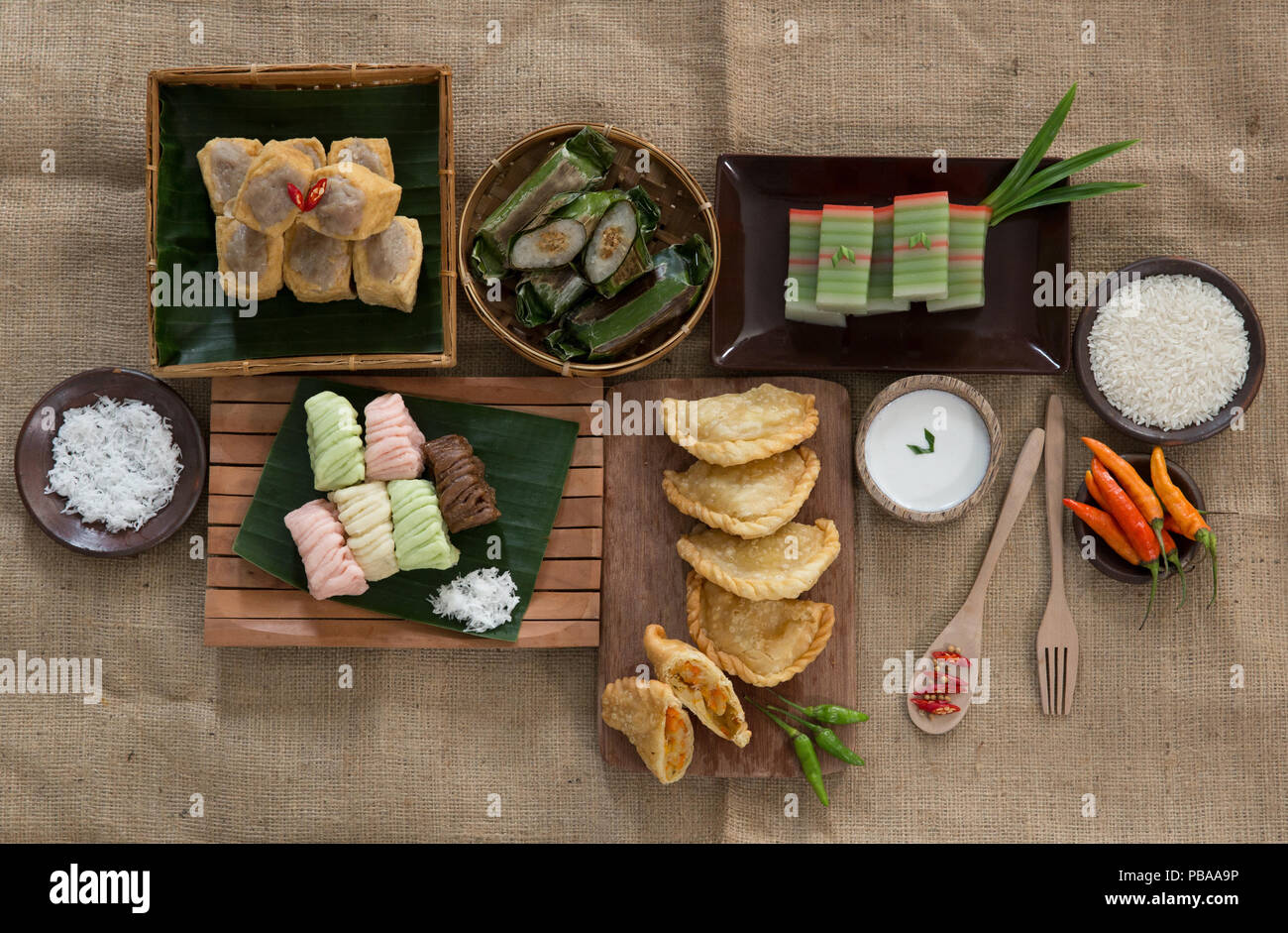 traditional indonesian dishes Stock Photo - Alamy