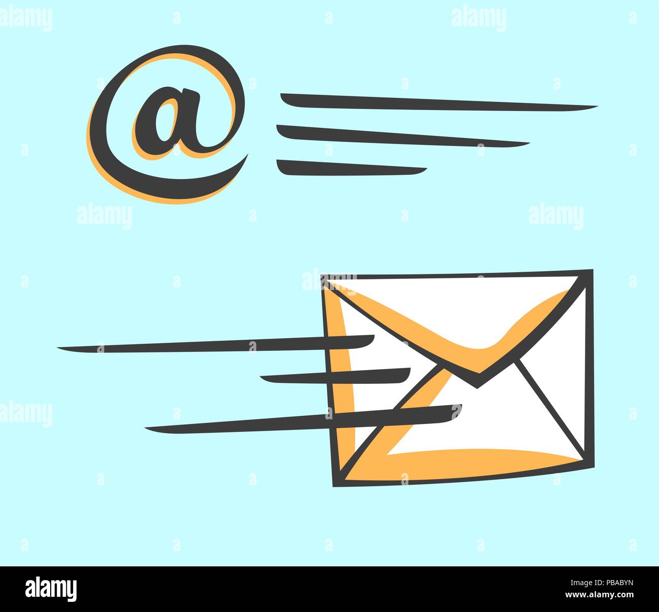 Download Email envelope icon in a motion. Cartoon pop art style ...