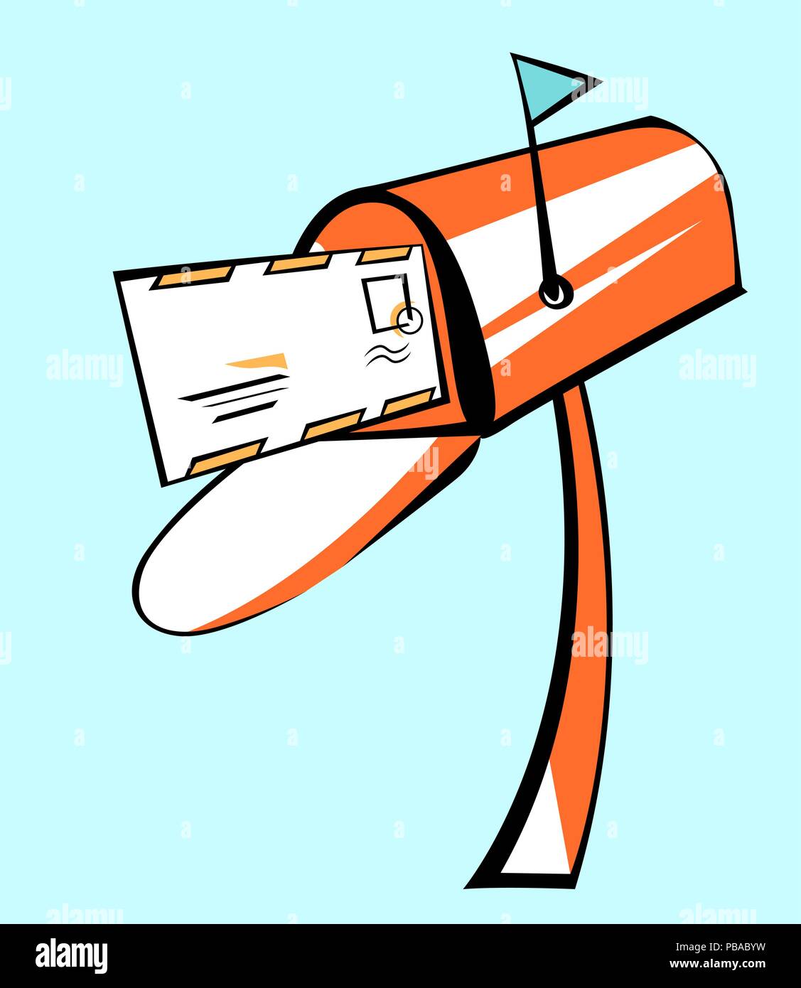Mail Box With Letter in Pop Art Style Stock Vector Image & Art Alamy