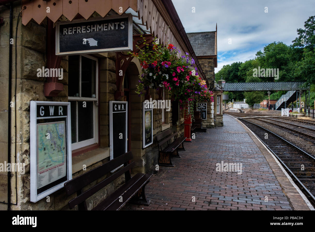 Highley Station on the Severn Valley Railway Line, near Bridgnorth, Shropshire Stock Photo