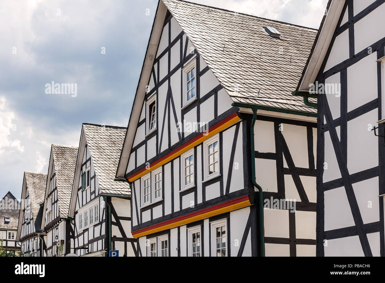 german timbered houses in freudenberg germany Stock Photo