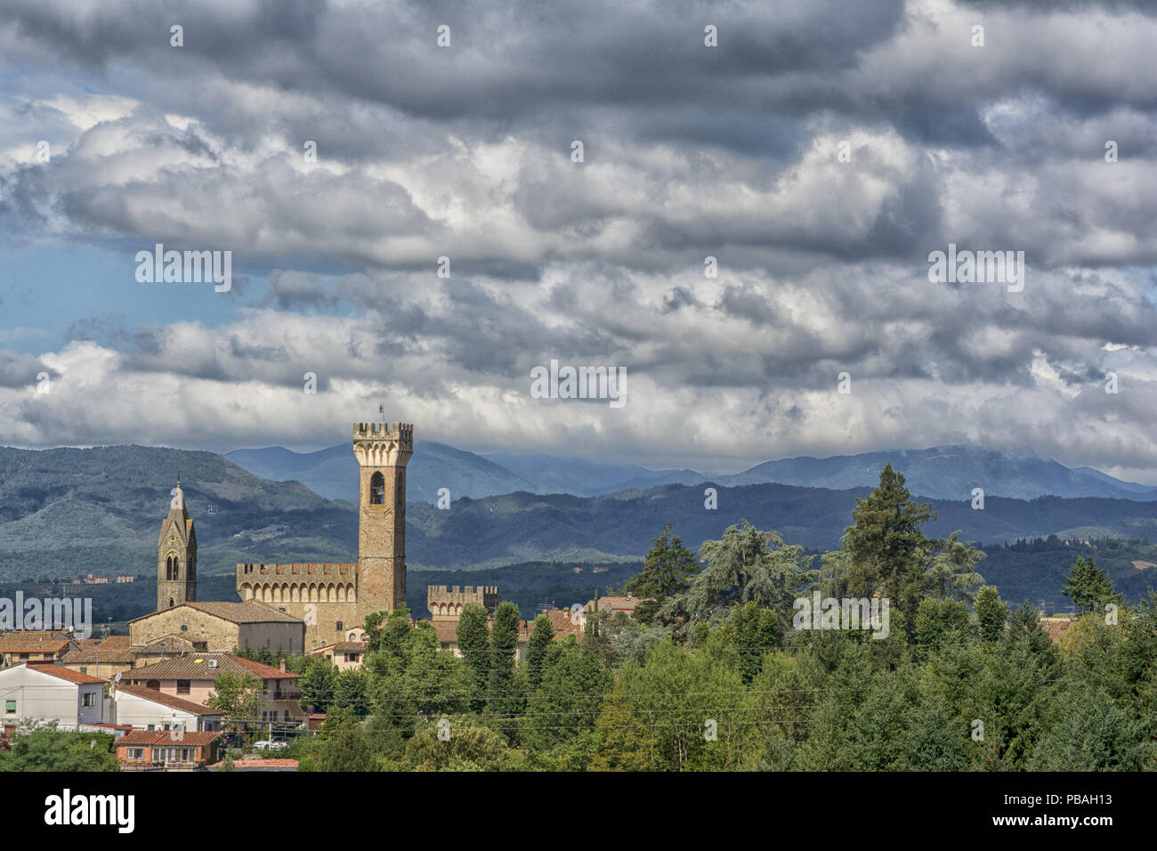 THE ANCIENT CASTLE - VIEW OF PANORAMIC Stock Photo