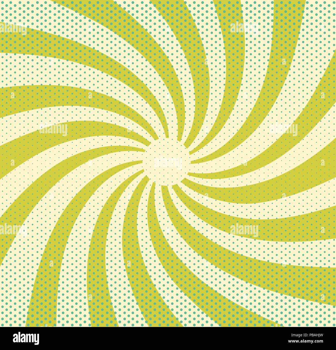 Vintage background with retro rays and dots . Vector layout. Abstract sun Stock Vector