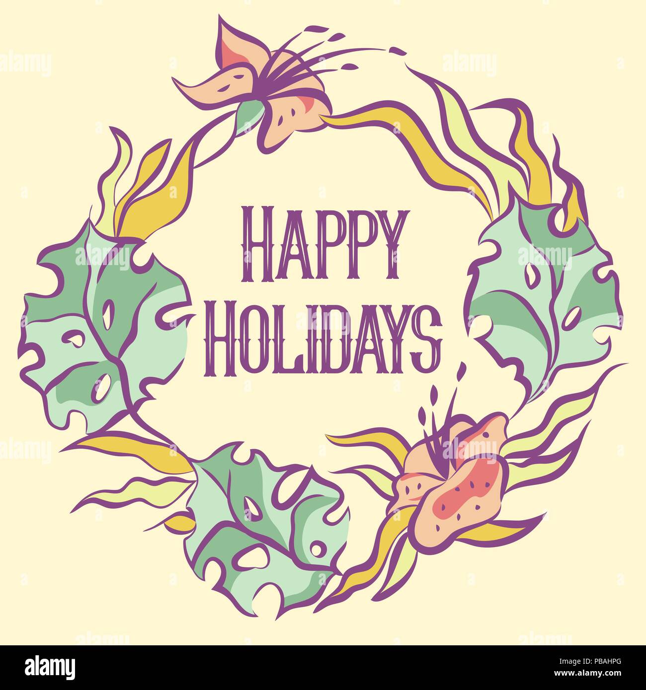 Happy holidays sign hi-res stock photography and images - Alamy